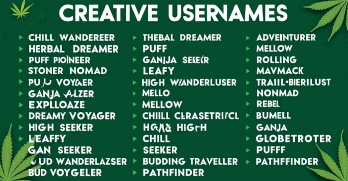 Tips for Choosing a Weed Username