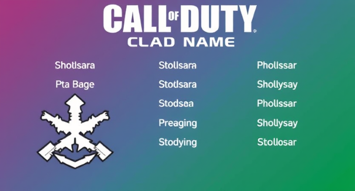 Creative Clan Names for COD with Taglines